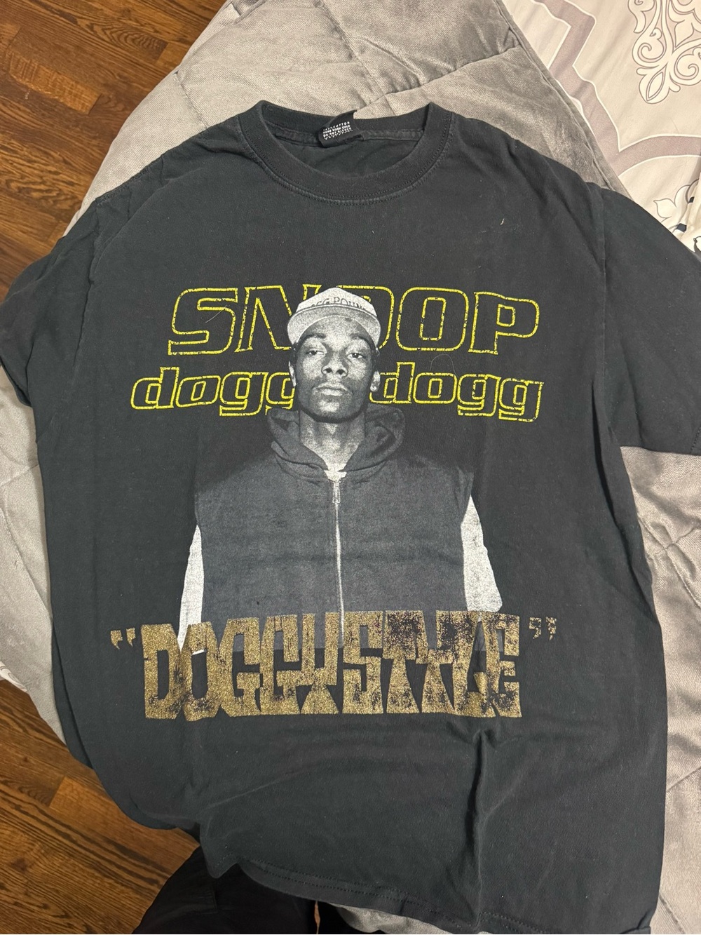 Black Snoop Dogg Graphic Dog Tee